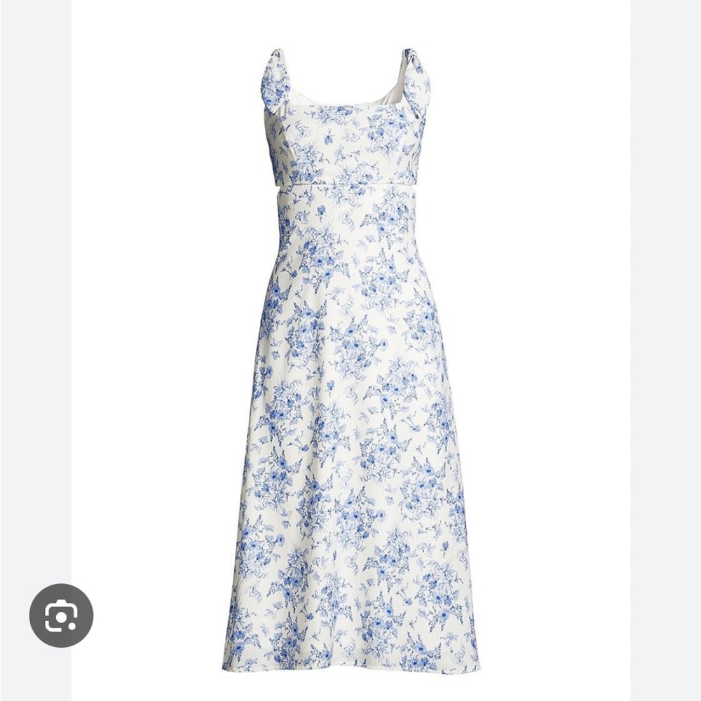 Laundry by Shelli Segal Women's Cut-Out Tie Shoulder Floral Midi Dress Size 6
